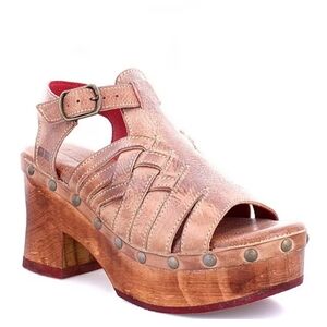 Bed Stu Rhonda Leather Platform Clog Sandals